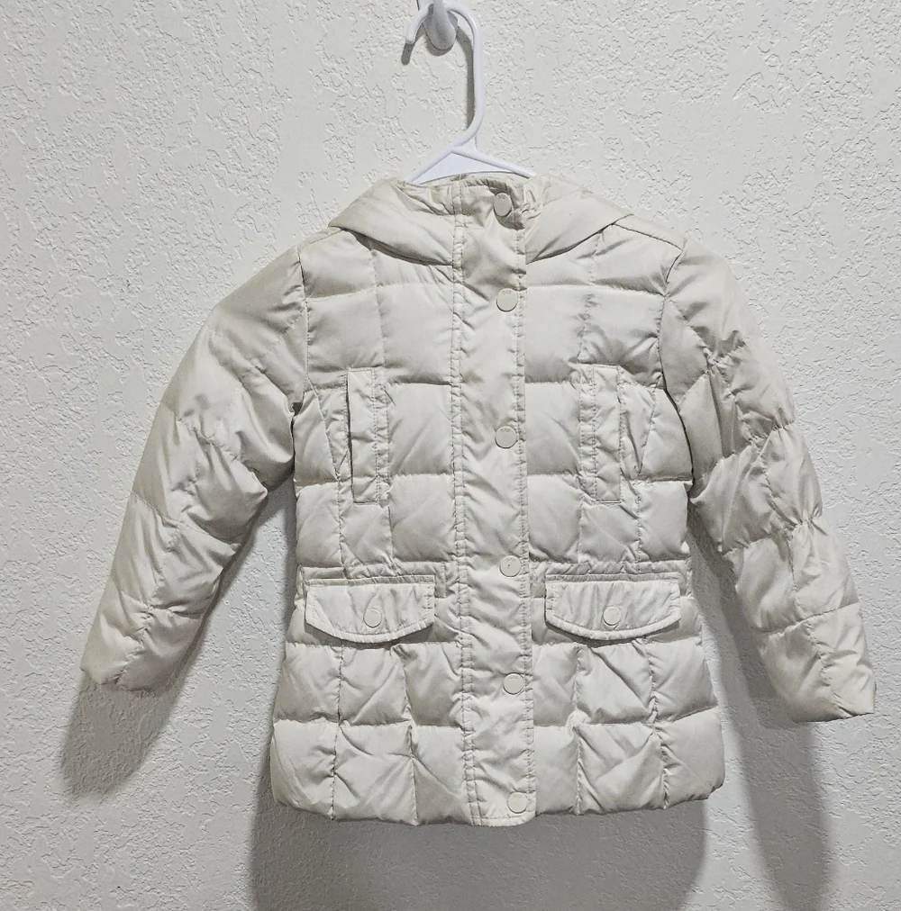 Gap Kids Cream Puffer Jacket Toddler XS 4 - 5